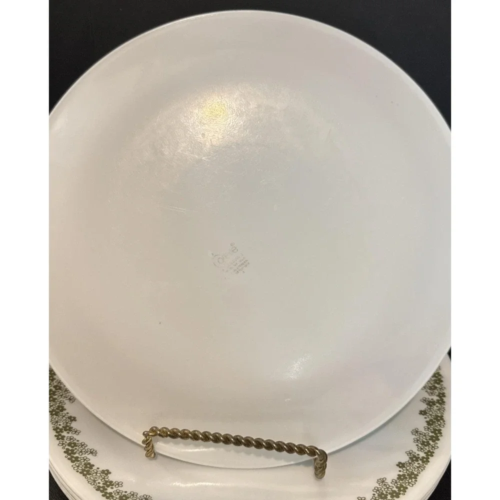 Corelle Crazy Daisy Spring Blossom Green Dinner Plates Set Of 6 Vintage USA 10
